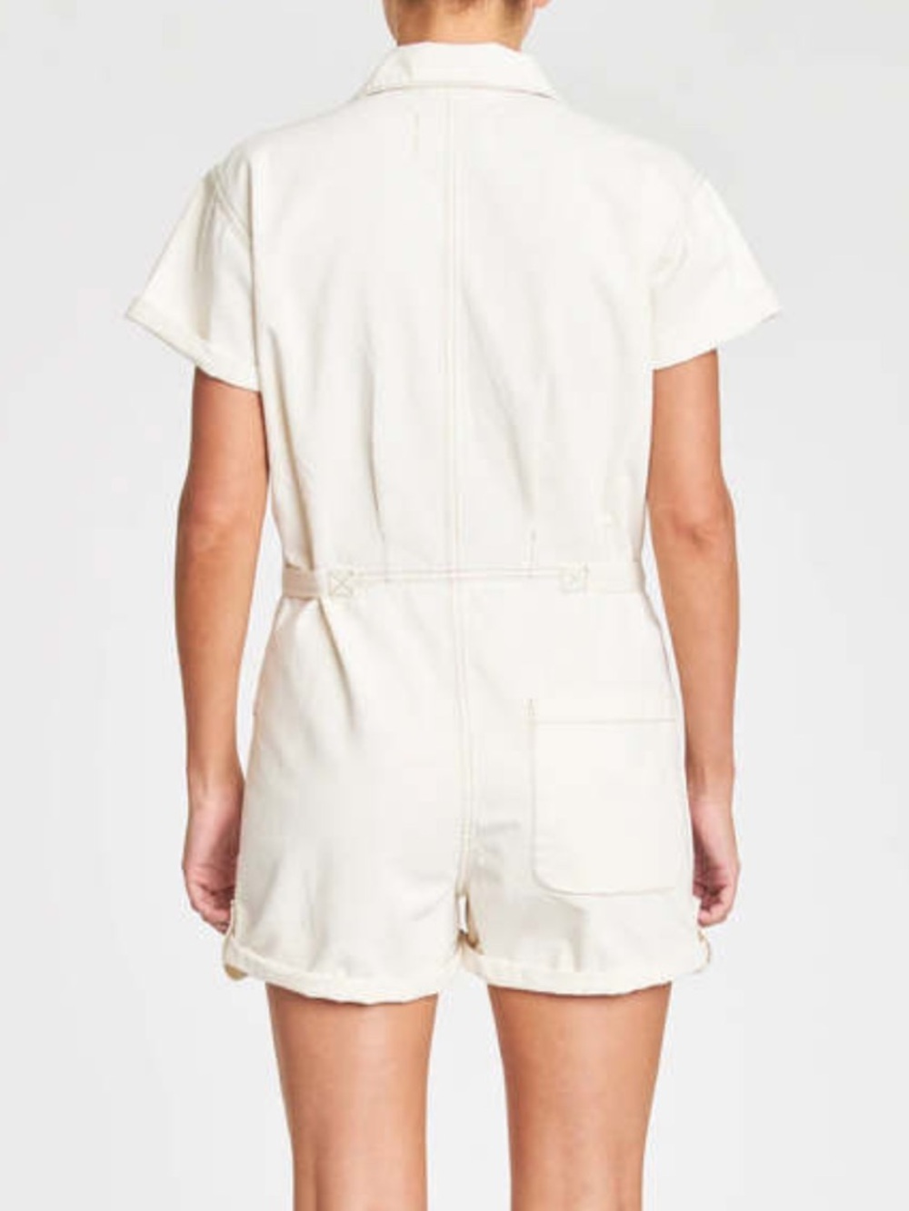 Pistola Parker Short Sleeve Field Suit Romper in Ecru Size Large NWOT - Picture 9 of 14